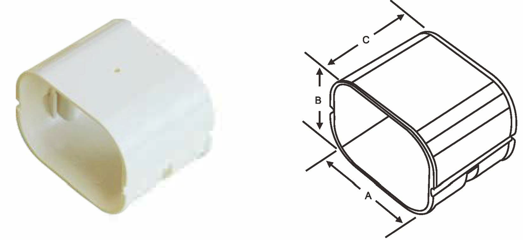 [AA101 W007] (414)3" Air Conditioner Duct - Coupling