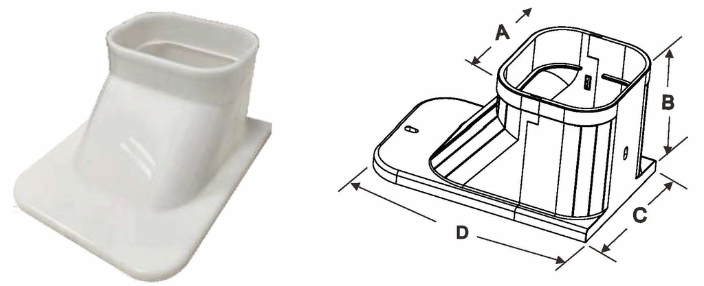 (4101)3" Air Conditioner Duct - Ceiling Cap