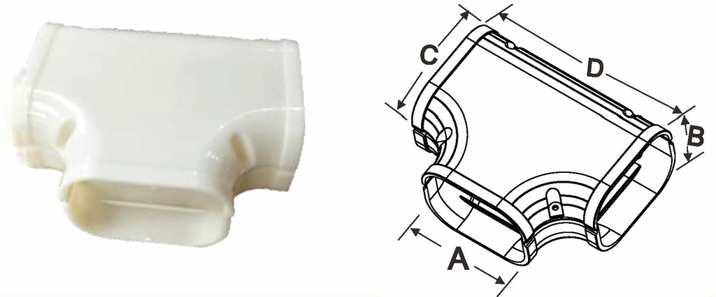 (4102)3" Air Conditioner Duct - T-Joint