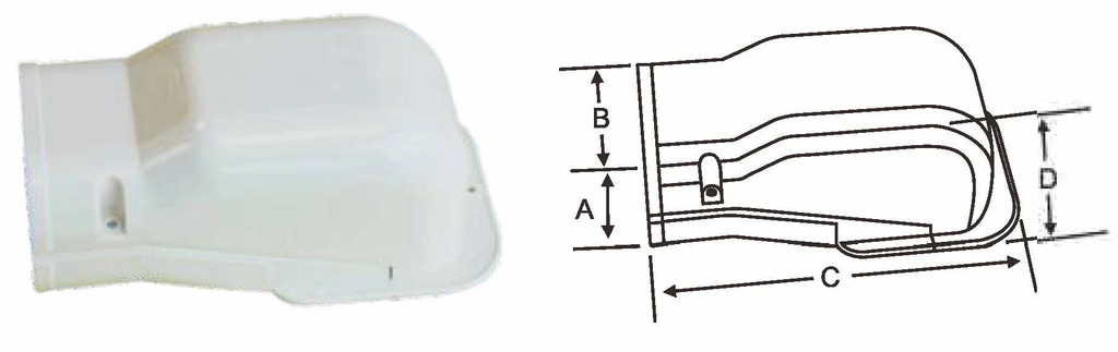 (431)6" Air Conditioner Duct - Wall Cover