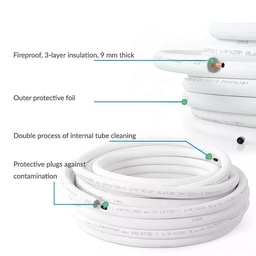 [AA112 IC006] Insulated Copper Set 1/4 + 3/8 50ft